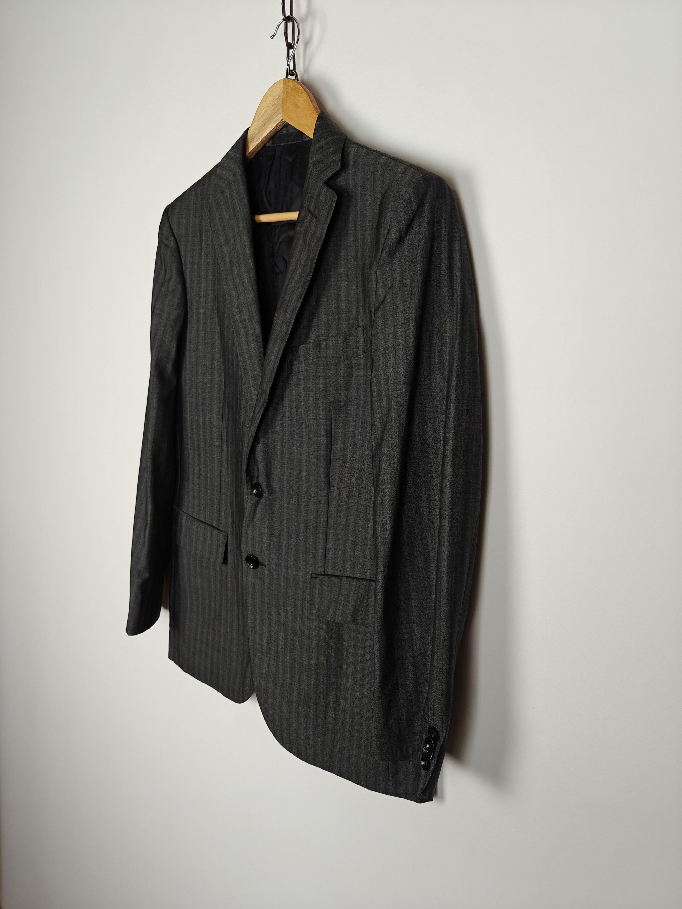 Pal Zileri Lab. Pal Zileri Italy Blazer Jacket Wool/Silk Gray size 48R Size 48R - 5 Thumbnail