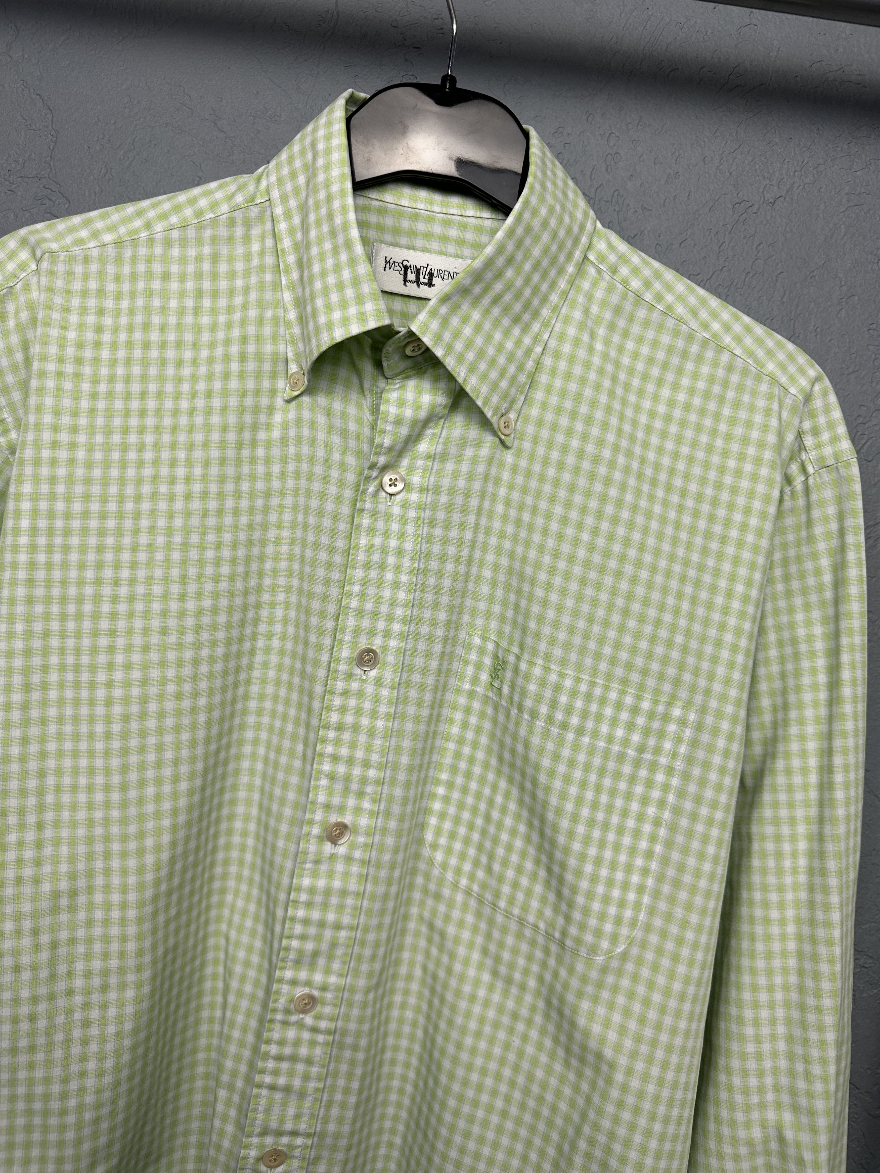 Yves Saint Laurent Yves Saint Laurent YSL Vintage Mens Long Sleeve Shirt Size US L / EU 52-54 / 3 - 2 Thumbnail