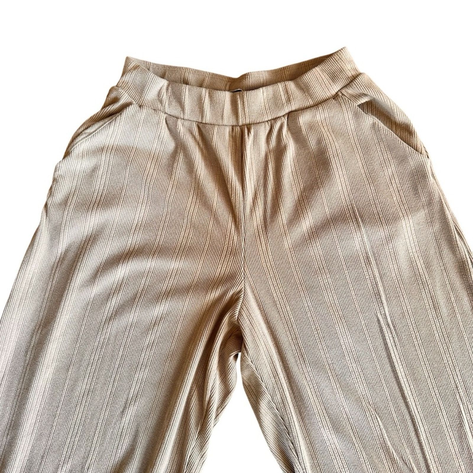 Abercrombie & Fitch Abercrombie & Fitch Wide Leg Lounge Pant – Taupe – Size S Size 26" / US 2 / IT 38 - 2 Thumbnail