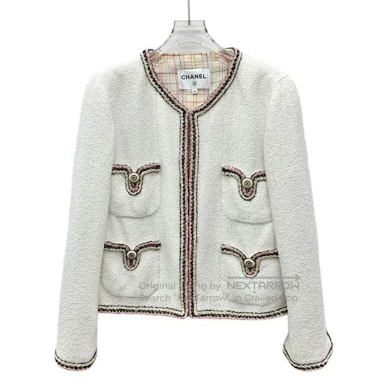 Chanel Station series white rolled edge design cotton mult