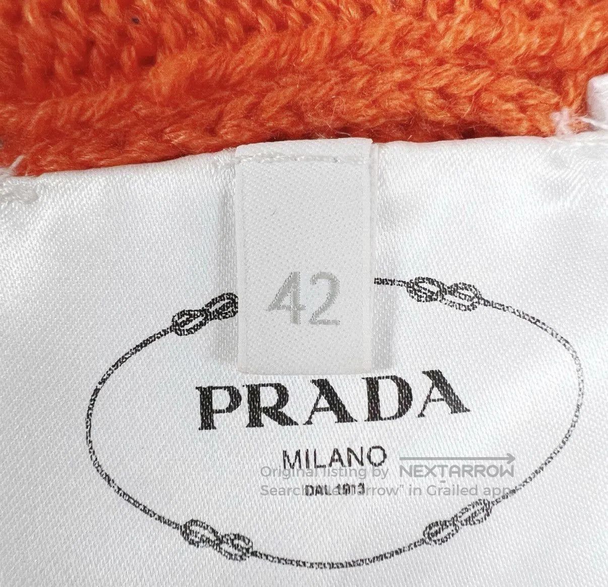 Prada Orange Knit Crew Neck Sweater - XS. Size US XS / EU 42 / 0 - 7 Thumbnail