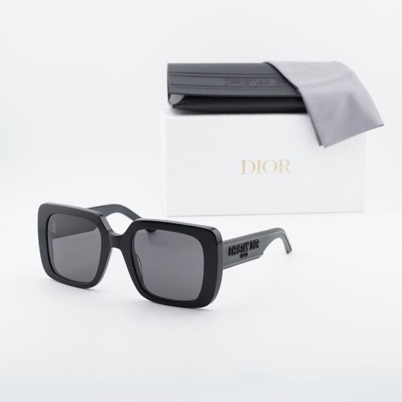 Dior Dior WILDIOR S3U 10A0 Sunglasses Black Square Frame, Smoke Size ONE SIZE - 11 Thumbnail
