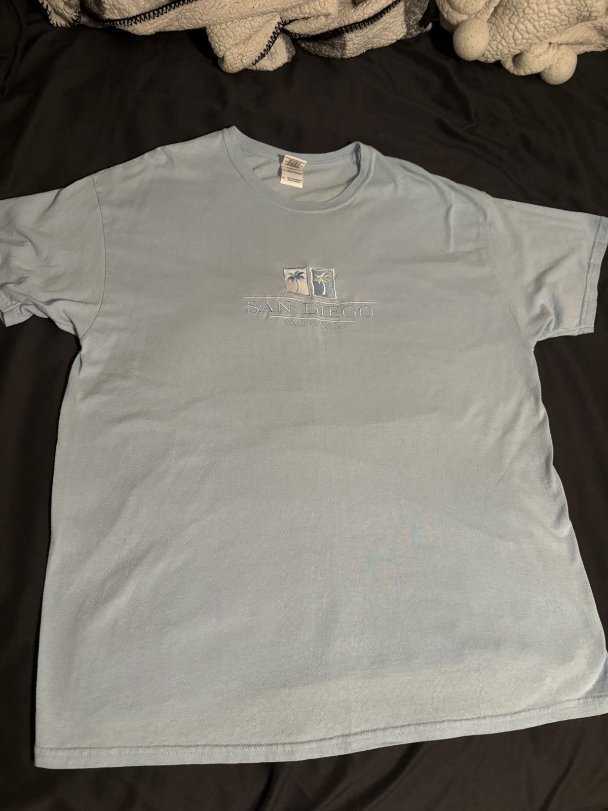 Gildan Light Blue San Diego California T-Shirt Size US XL / EU 56 / 4 - 2 Thumbnail