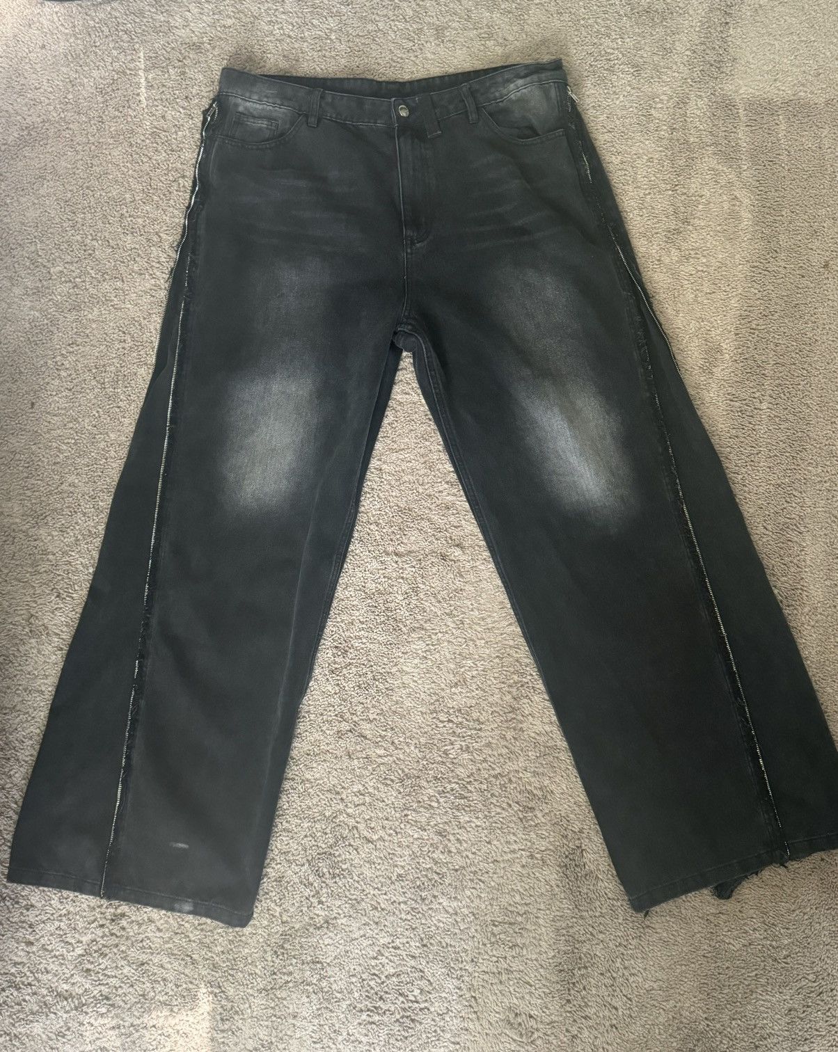 Japanese Brand black jeans with adjustable flare Size US 40 / EU 56 - 1 Thumbnail