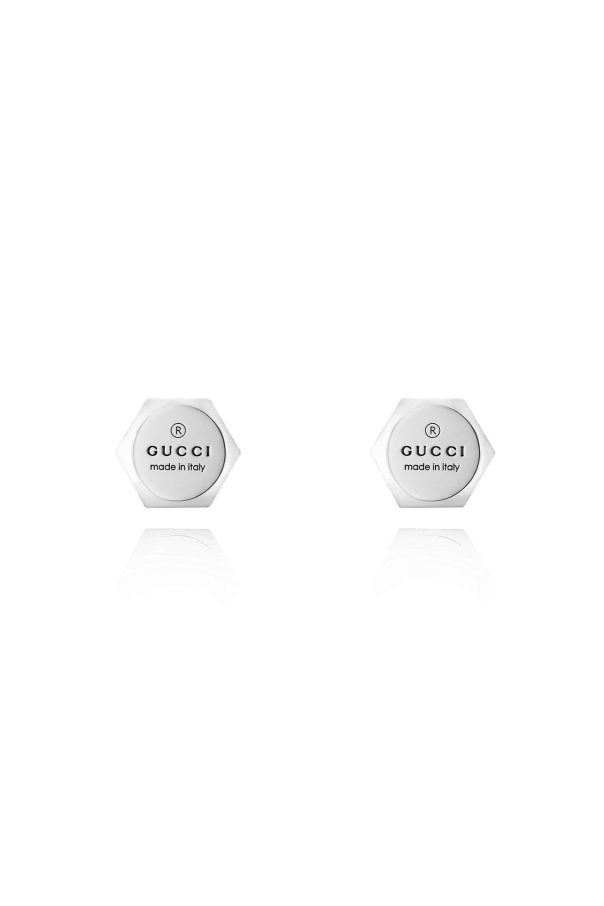 Gucci oc11z0126 Size: OS Trademark Stud Earrings In Silver Size ONE SIZE - 4 Thumbnail