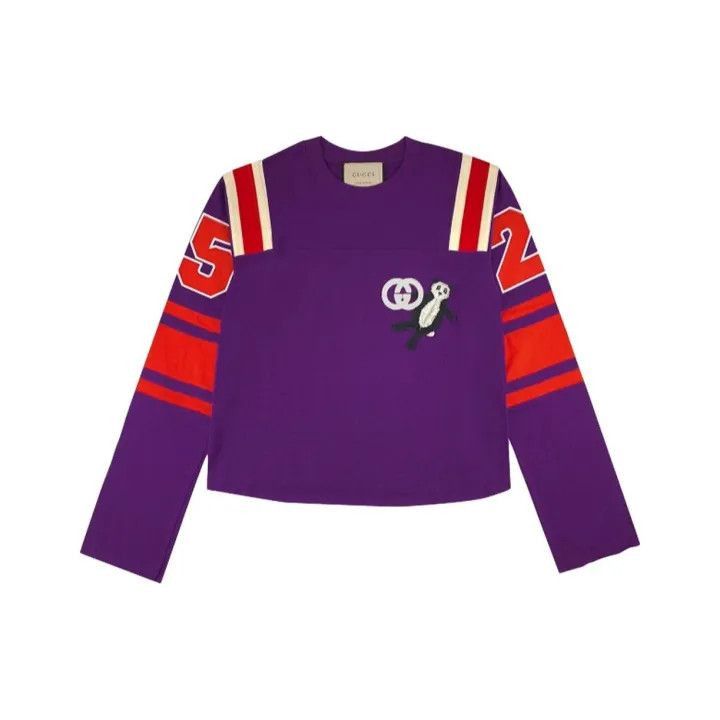 Gucci Gucci Purple Graphic Short Sleeve Sweater-2507 Size XXS / US 00 / IT 34 - 7 Thumbnail