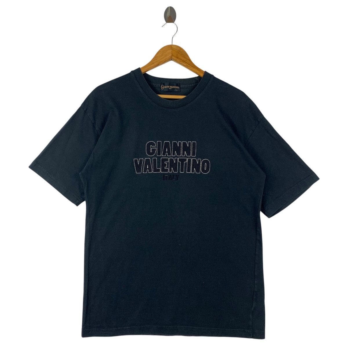 Valentino × Vintage Vintage GIANNI VALENTINO Embroidery spellout tee shirt Size US XL / EU 56 / 4 - 1 Thumbnail