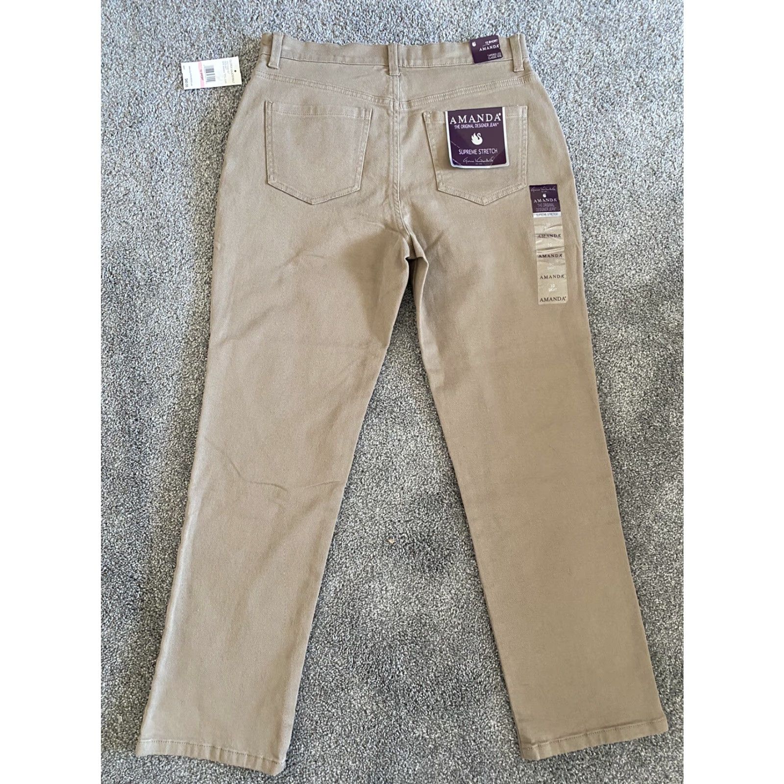 Gloria Vanderbilt VINTAGE Gloria Vanderbilt Amanda Jeans Brown 10 Short Women’s Tapered NWT Hazelnut Size 32" / US 10 / IT 46 - 3 Thumbnail
