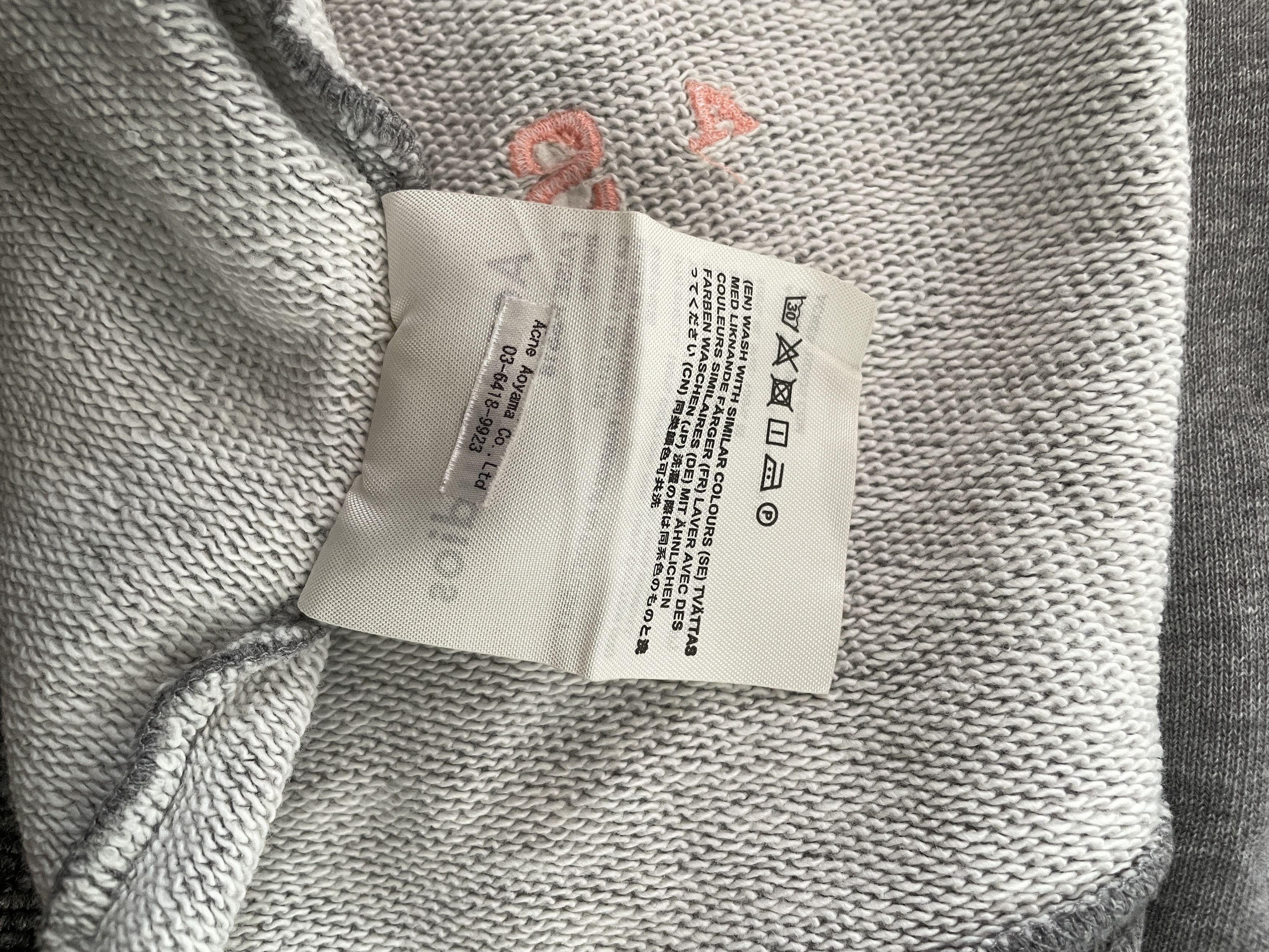 Acne Studios ACNE STUDIOS 'FAISE' S/S 2018 EMBROIDERY SWEATSHIRT Size US L / EU 52-54 / 3 - 10 Thumbnail
