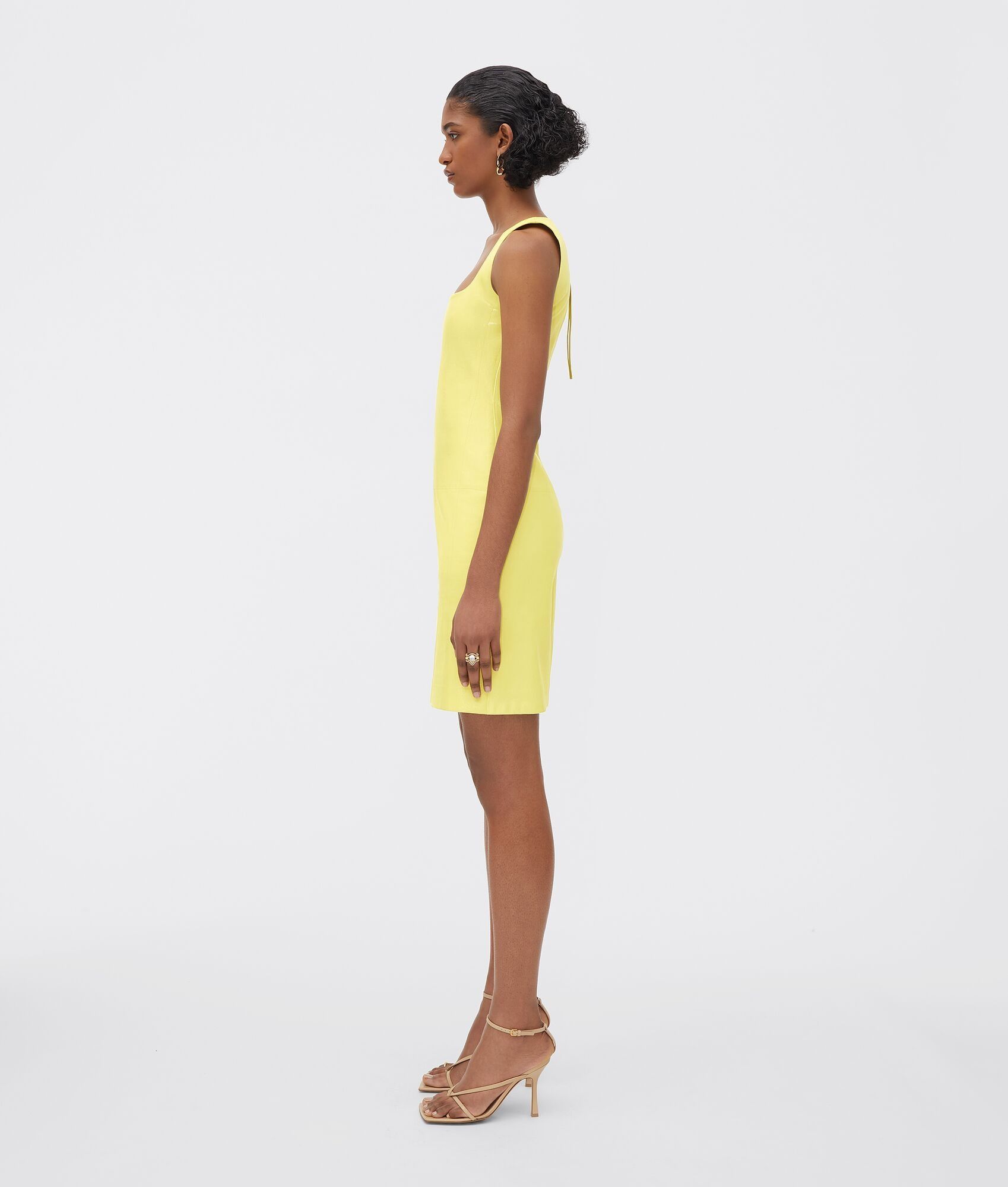 Bottega Veneta o1n1vont0425 Stretch Shinny Nappa Dress in Sherbert Size XS / US 0-2 / IT 36-38 - 2 Thumbnail