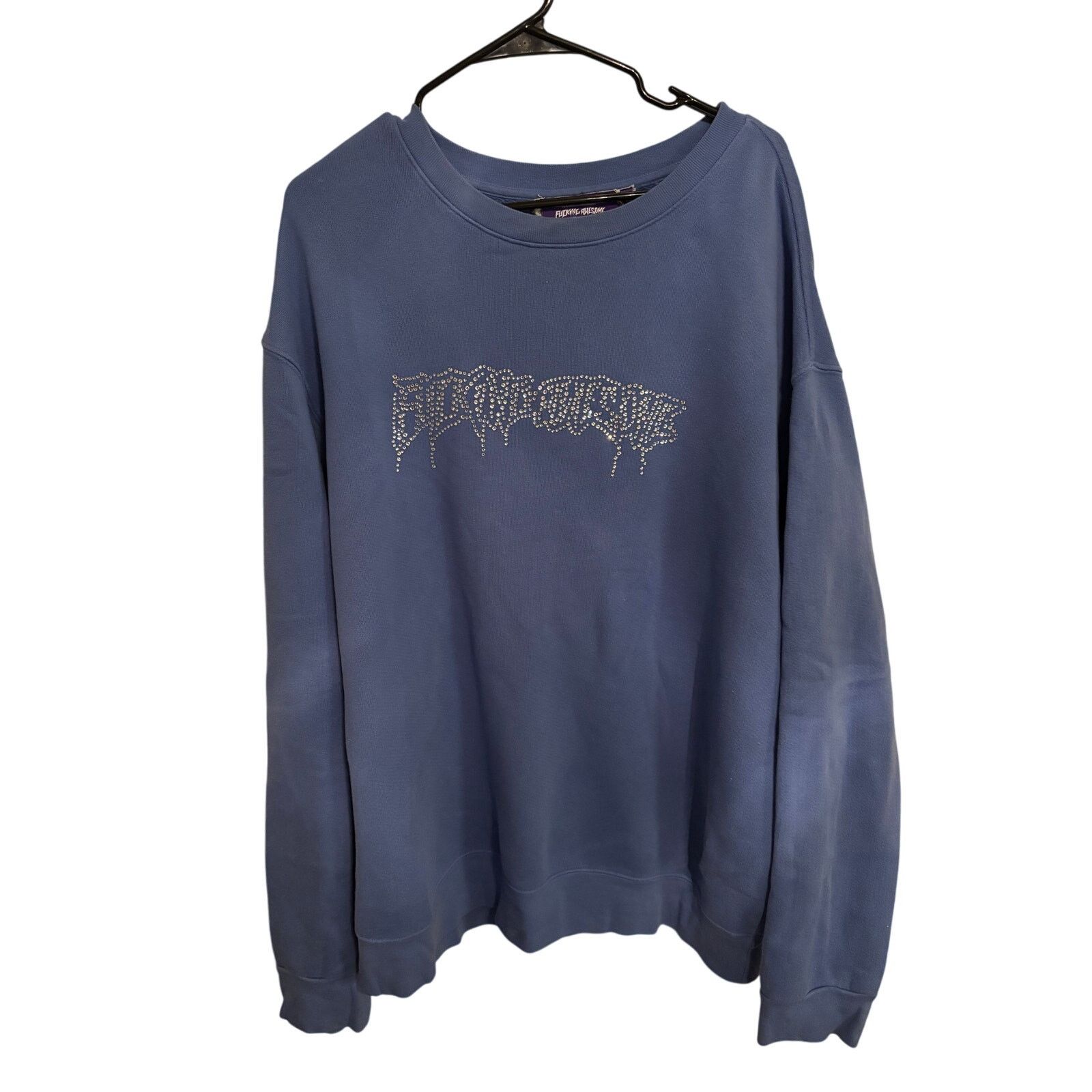 Fucking Awesome Fucking Awesome x Humberto Leon Rhinestone Logo Crewneck. XL Size US XL / EU 56 / 4 - 1 Thumbnail