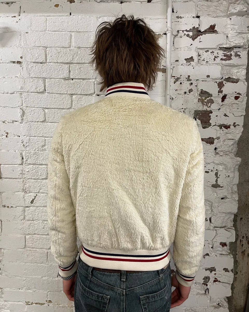 Saint Laurent Paris SS2016 Saint Laurent Cream Faux Fur Bomber Jacket Size S / US 4 / IT 40 - 3 Thumbnail