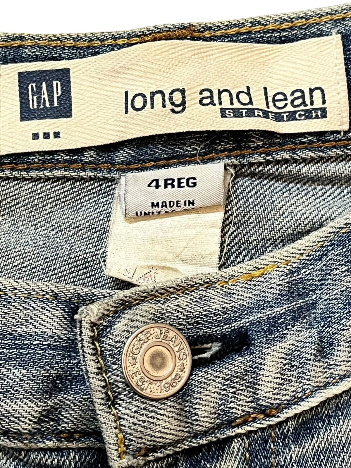 Gap Vintage Gap Long And Lean Flare Mudwash Distressed Denim Size US 30 / EU 46 - 8 Thumbnail