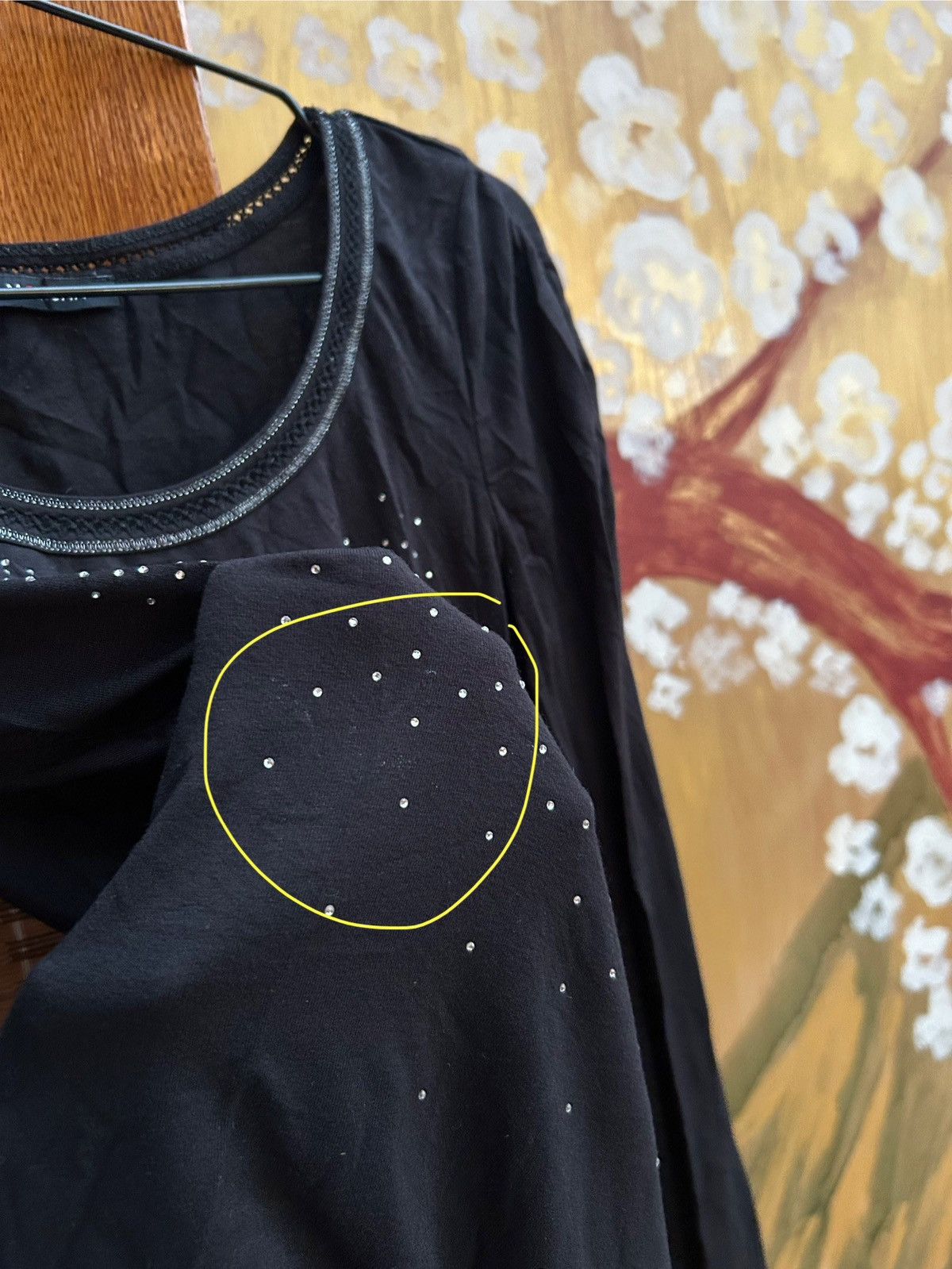 Morgan De Toi Vintage Morgan Rhinestone Logo Long Sleeve Top Black Y2K Size XS / US 0-2 / IT 36-38 - 7 Thumbnail