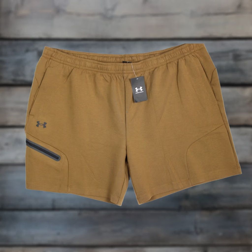 Under Armour Under Armour Men's Unstoppable Fleece Shorts 4XL Brown 1379809 498 Size US 39 - 1 Thumbnail