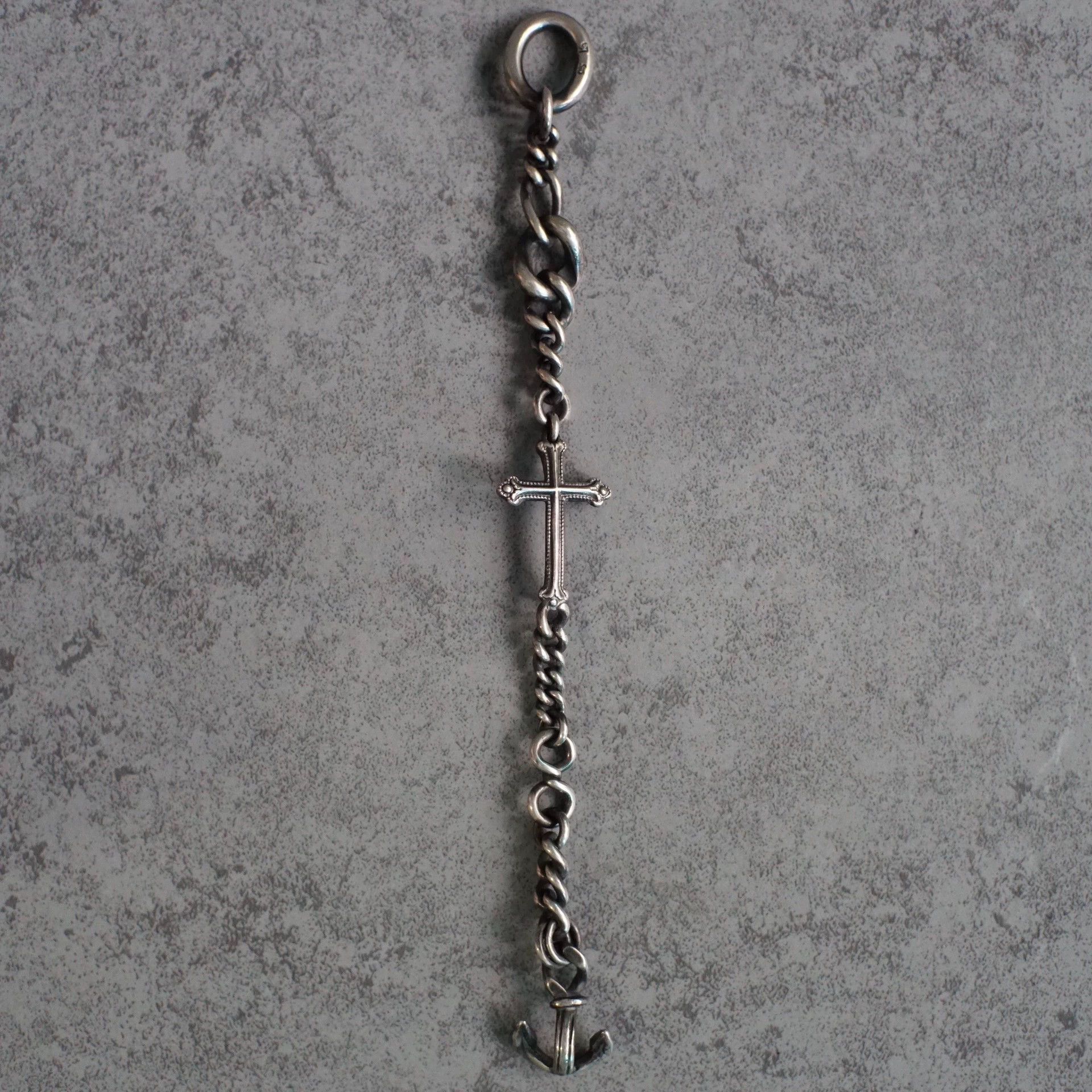 Werkstatt Munchen Werkstatt Munchen M2651 Cross & Anchor Silver Bracelet XS+M Size ONE SIZE - 2 Thumbnail