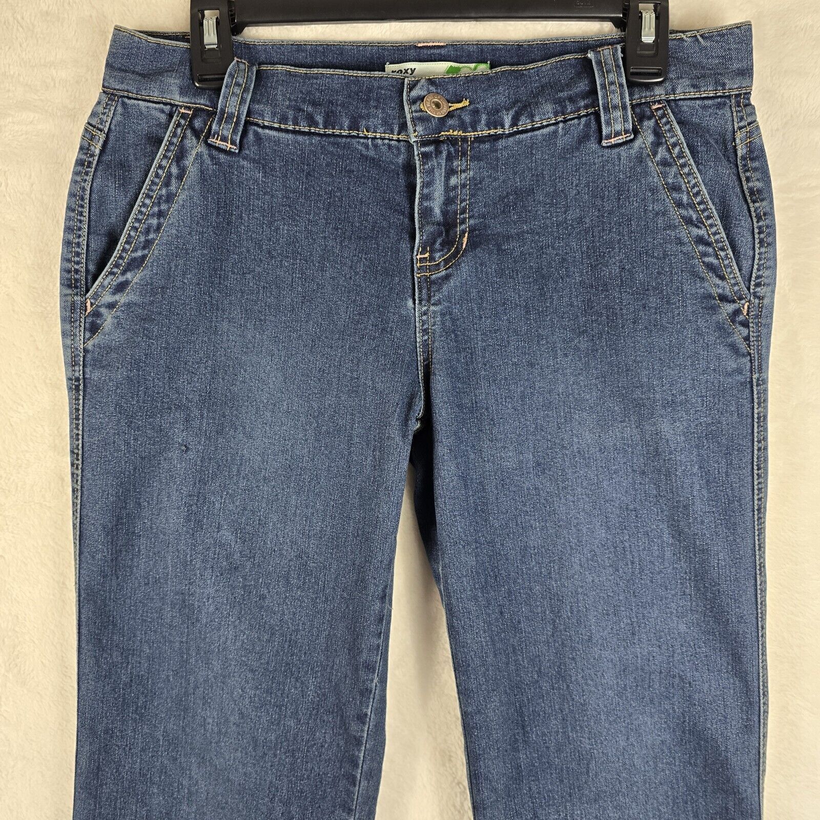 Other Vintage Roxy Jeans Flare Leg Embroidered Pockets Size 9 Y2K Size 32" / US 10 / IT 46 - 7 Thumbnail