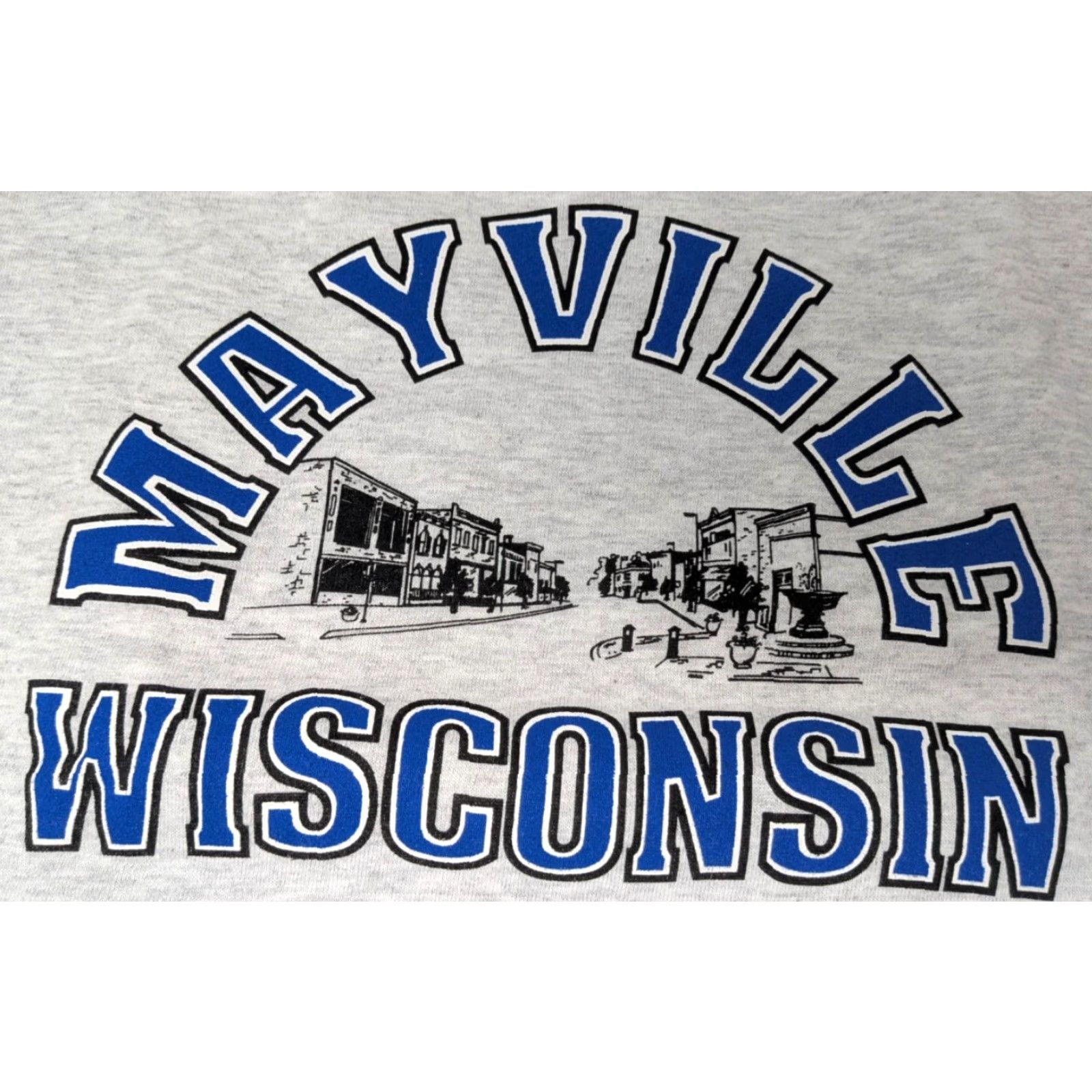Jerzees Vintage Jerzees Super Sweats L Large Mayville Wisconsin Gray Pullover Sweatshirt Size US L / EU 52-54 / 3 - 5 Thumbnail