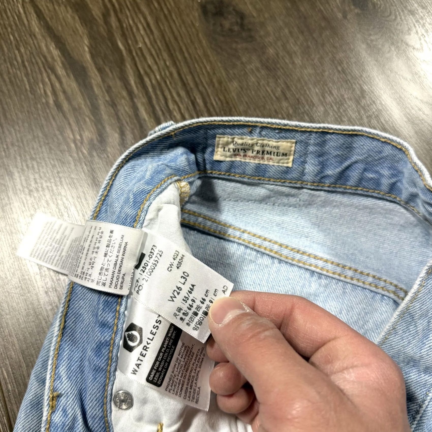 Levi's Levi's 501 Premium Jeans 31x30 Light Blue Regular Straight Denim Button Fly Mens Jeans Reg Straight Denim Size US 31 - 3 Thumbnail