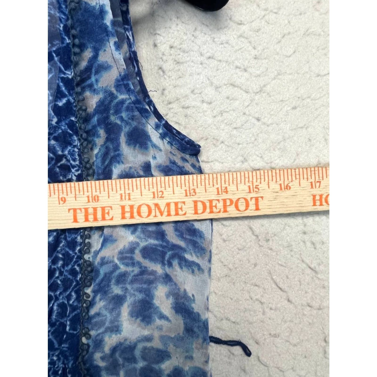Vintage Readow Rue Meadow Rue Sleeveless Ruched Stretch V-Neck Tie Dye Maxi Dress Size 2 Blue Women Bohemian Dress Maxi Size XS / US 0-2 / IT 36-38 - 3 Thumbnail