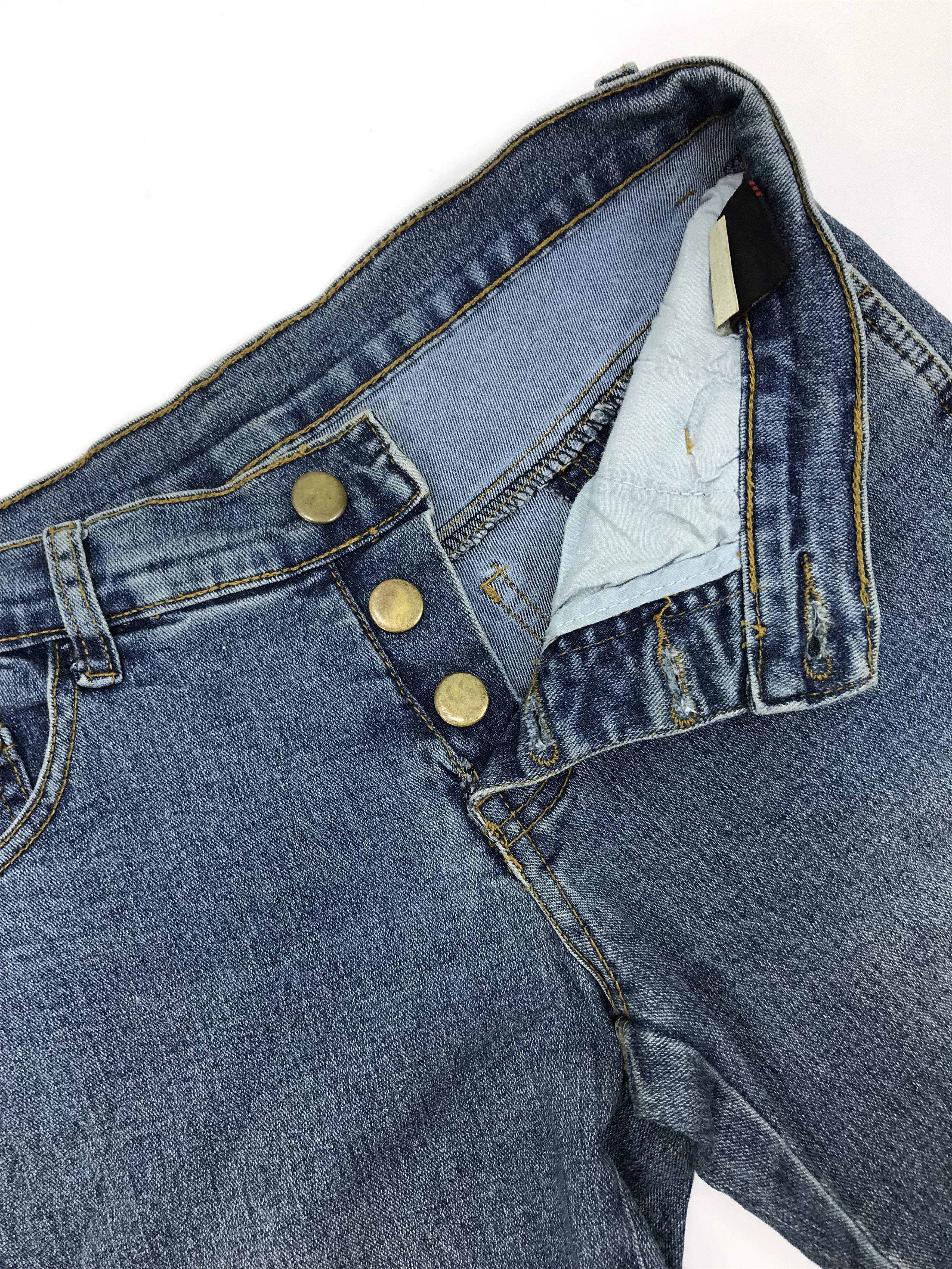 Japanese Brand Vintage BeSnip Lace-Up Flare Jeans Bell Bottom Denim Size 27" / US 4 / IT 40 - 9 Thumbnail