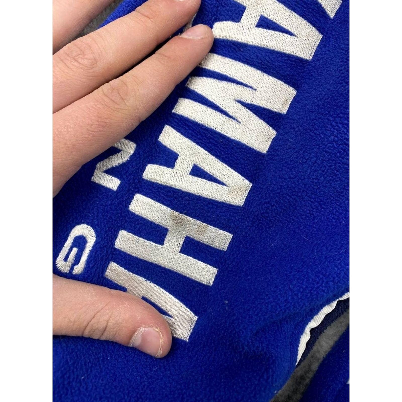 Yamaha VINTAGE Yamaha Racing Fleece Jacket Motorcycle Logo Men M Blue Jacket Size US M / EU 48-50 / 2 - 5 Thumbnail