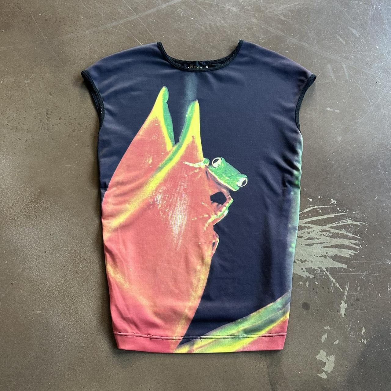 plein sud PLEIN SUD Vintage Frog Graphic Fishnet Tank Top Size XS / US 0-2 / IT 36-38 - 1 Thumbnail