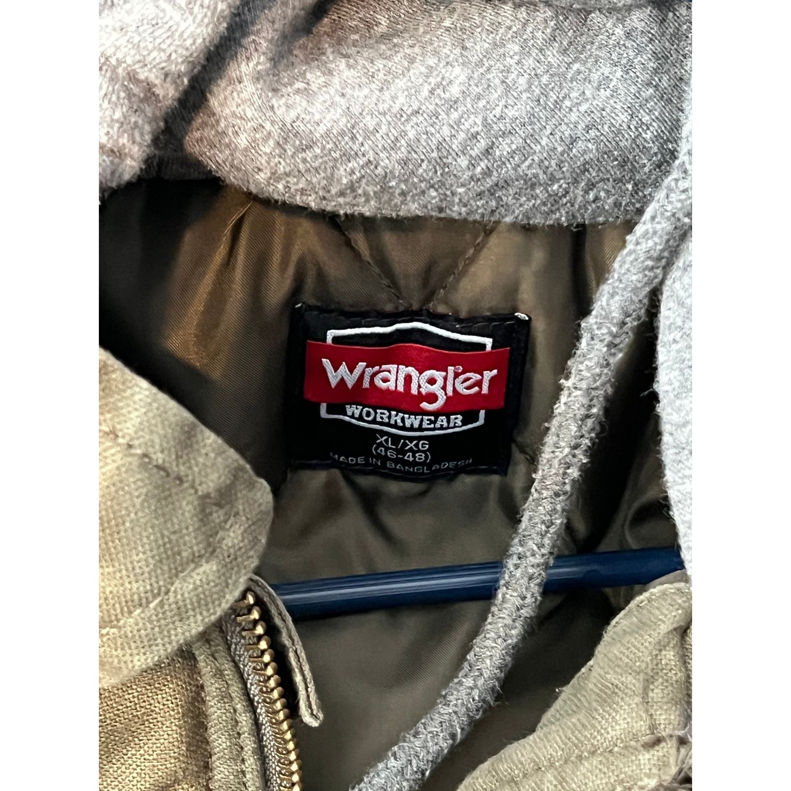 Wrangler Wrangler Workwear Green Denim Jacket w Hoodie Mens XL Size US XL / EU 56 / 4 - 3 Thumbnail
