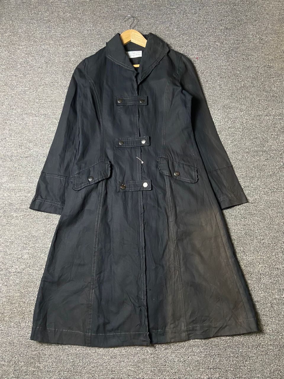 Japanese Brand Vintage Mananan McLir Long Cotton Jacket (176) Size US XXS / EU 40 - 1 Thumbnail