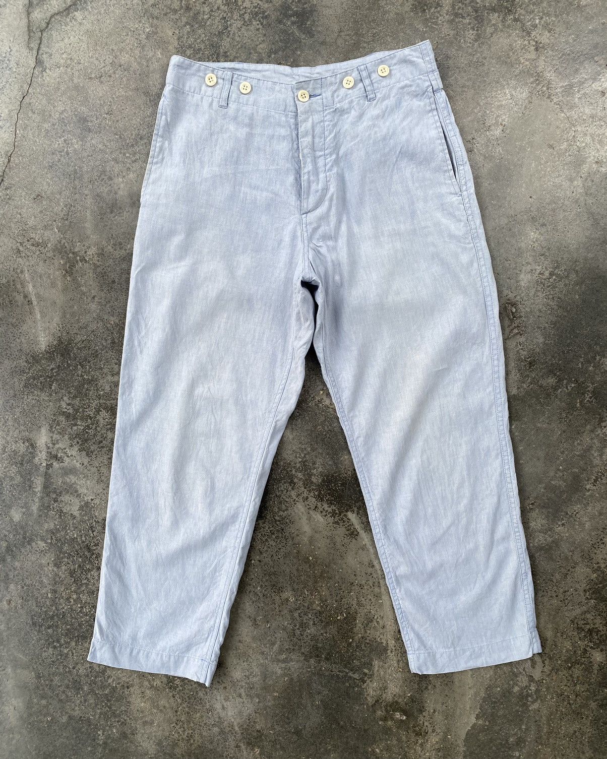 image of Margaret Howell Mhl Hakama Style Pants in Light Blue, Women's (Size 29)