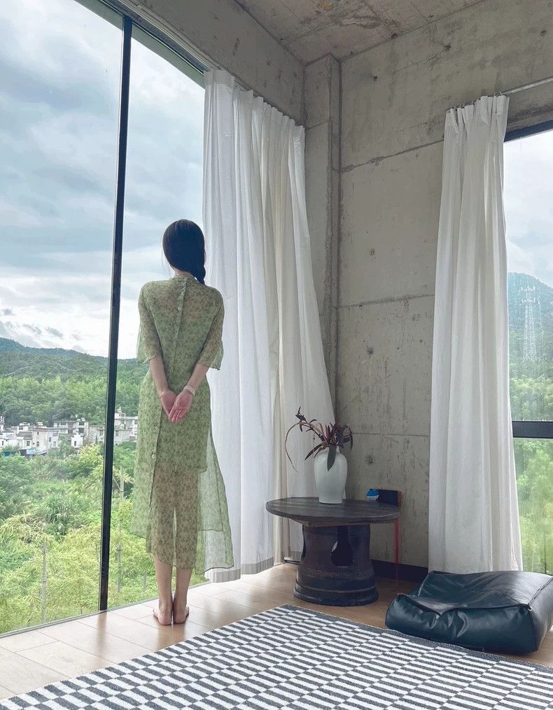 Acne Studios Acne Studios size:36 Green floral print dress Size M / US 6-8 / IT 42-44 - 3 Thumbnail