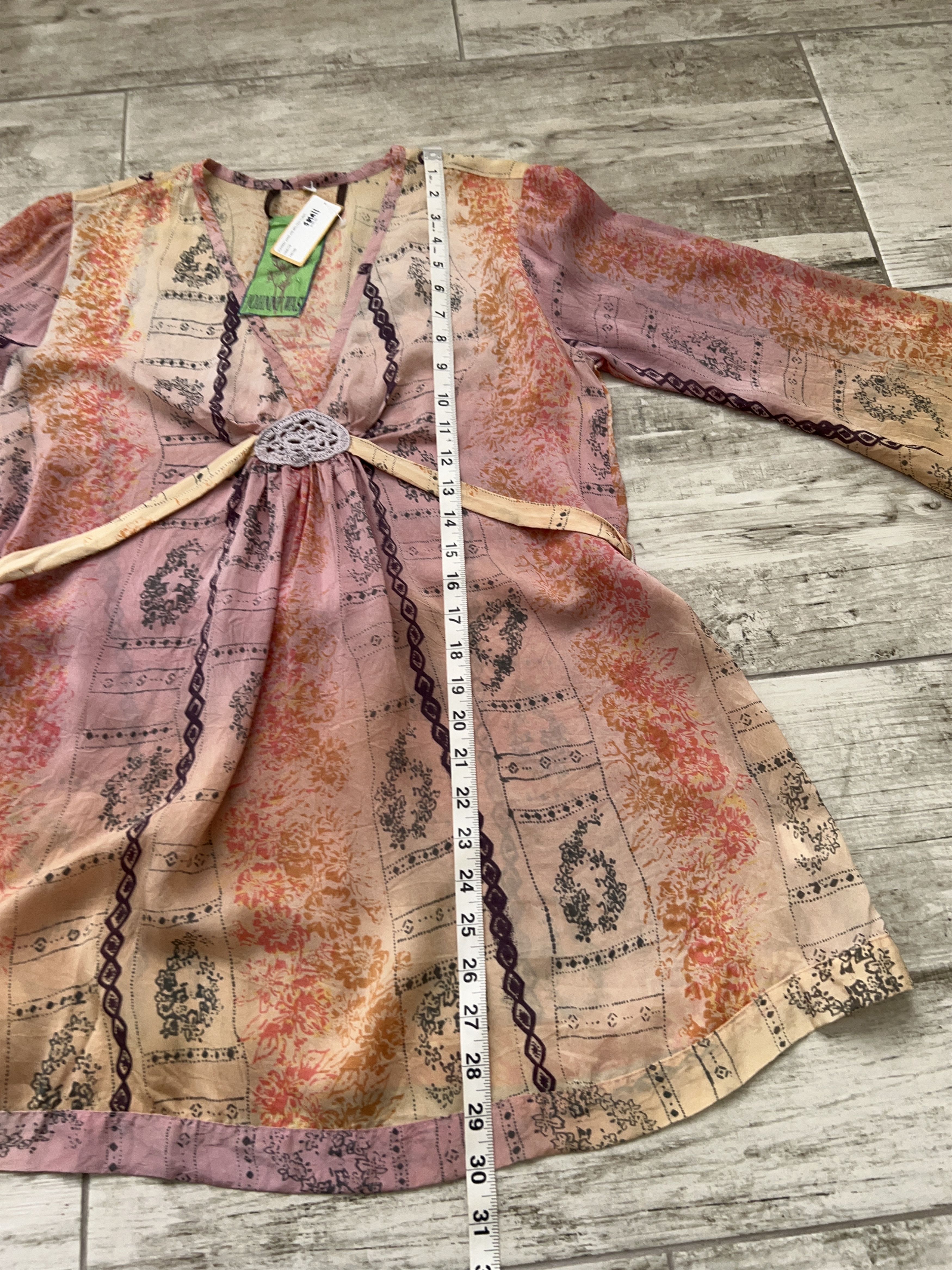 Designer × Johnny Was Womens Belted Tunic Blouse Long Sleeve Top Multicolor Rayon Size S / US 4 / IT 40 - 11 Thumbnail