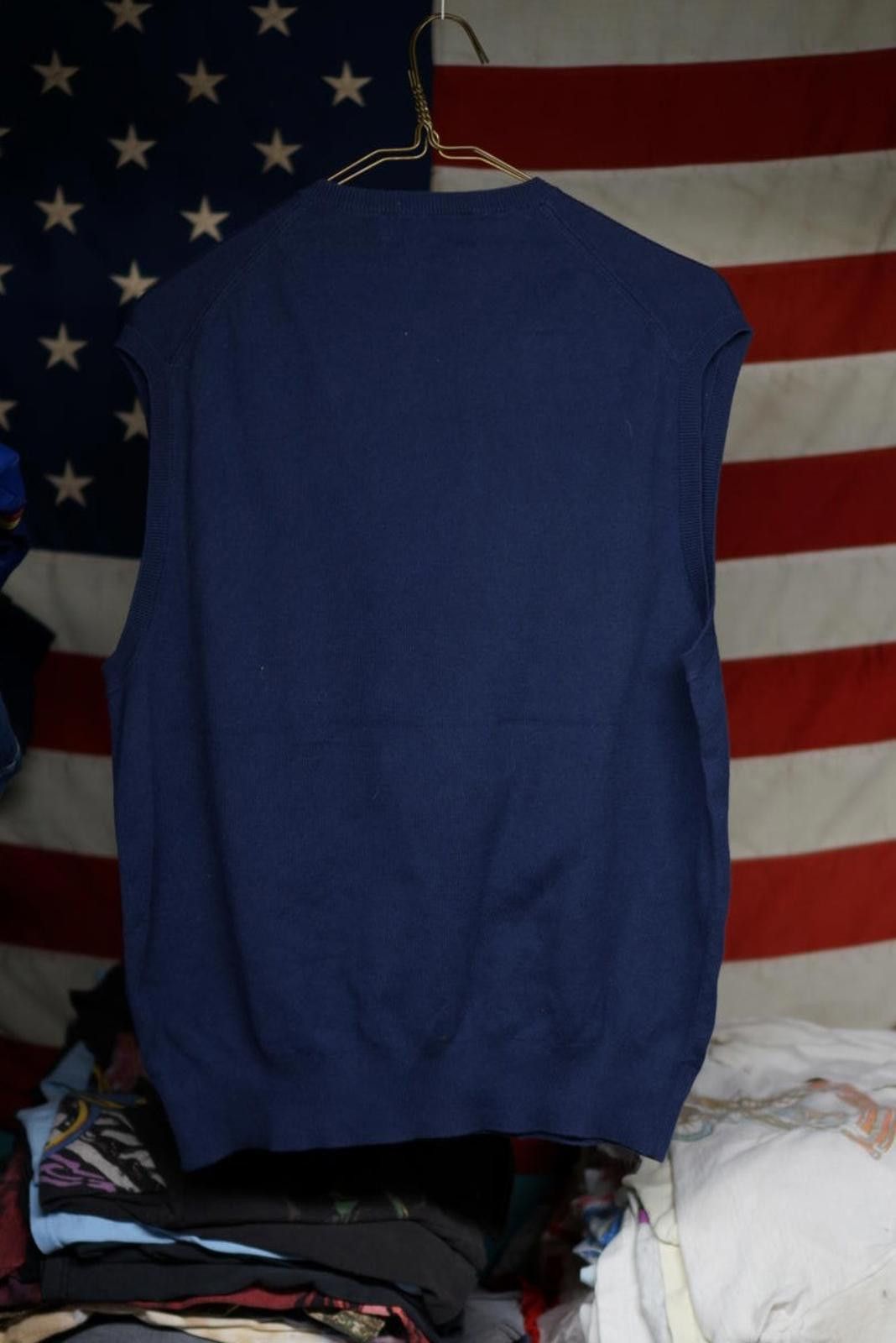 Polo Ralph Lauren Polo Ralph Lauren Navy Blue Sleeveless Sweater Vest Size M Size ONE SIZE - 2 Thumbnail
