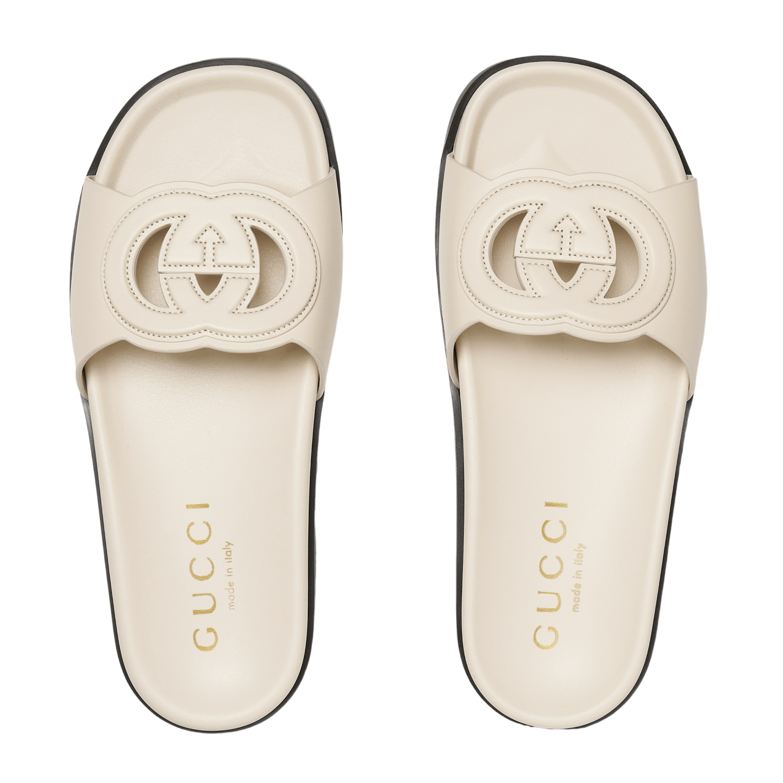 Gucci GUCCI Interlocking G Ivory Leather Sandals New Authentic Size US 11 / IT 41 - 4 Thumbnail
