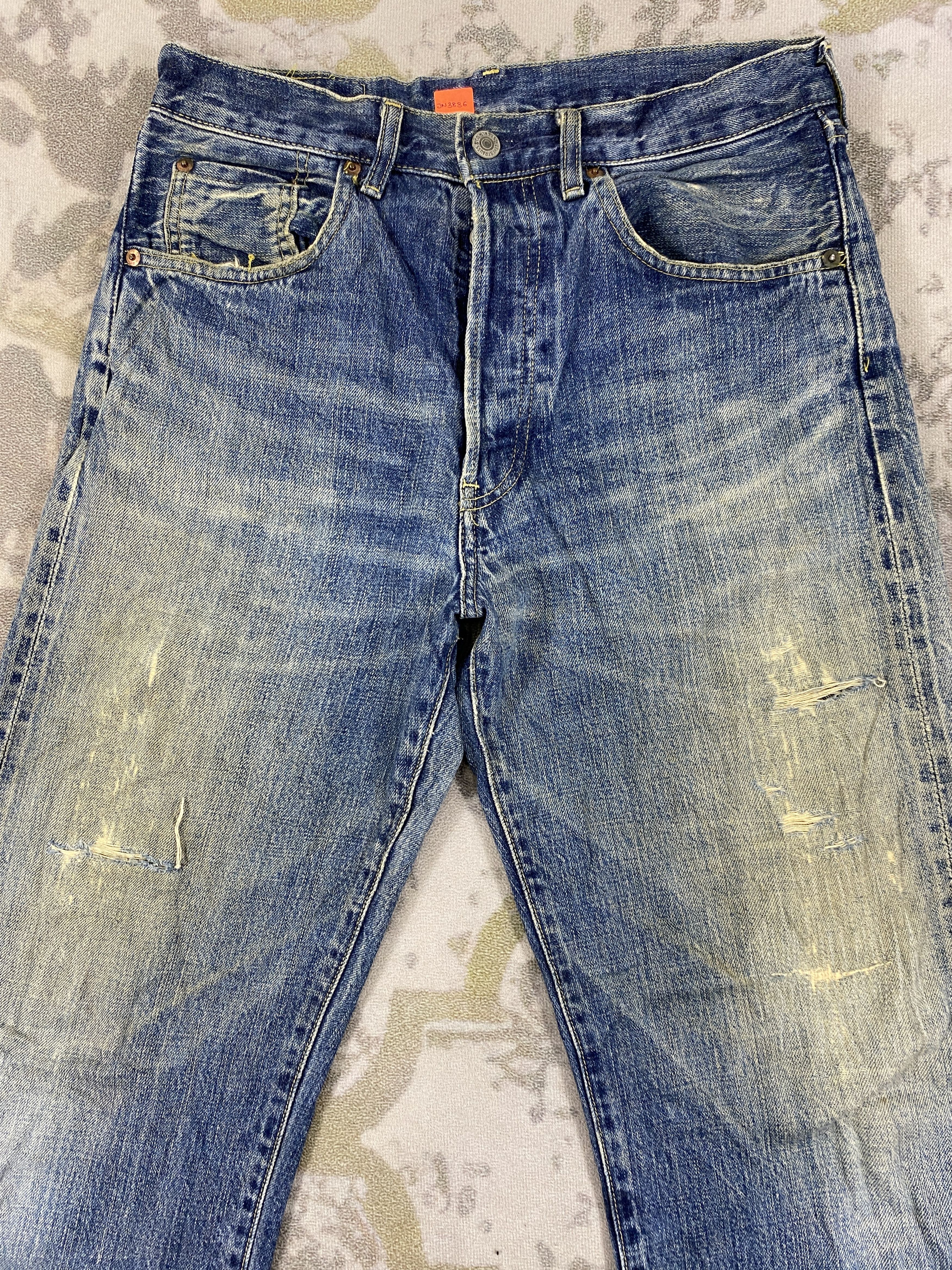 Le Grande Bleu (L.G.B.) Redline Vintage Levi's 503B Big E Jeans 30x30 Denim- JN3836 Size US 30 / EU 46 - 3 Thumbnail