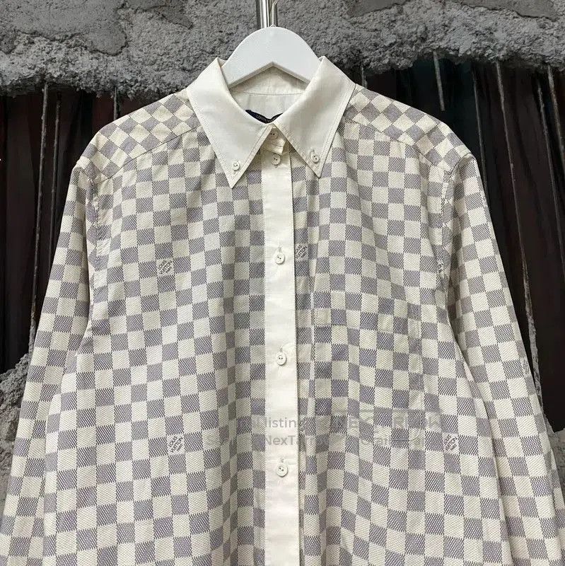 Louis Vuitton Louis Vuitton Long Sleeve Checkered Cotton Shirt . Size XXS / US 00 / IT 34 - 3 Thumbnail