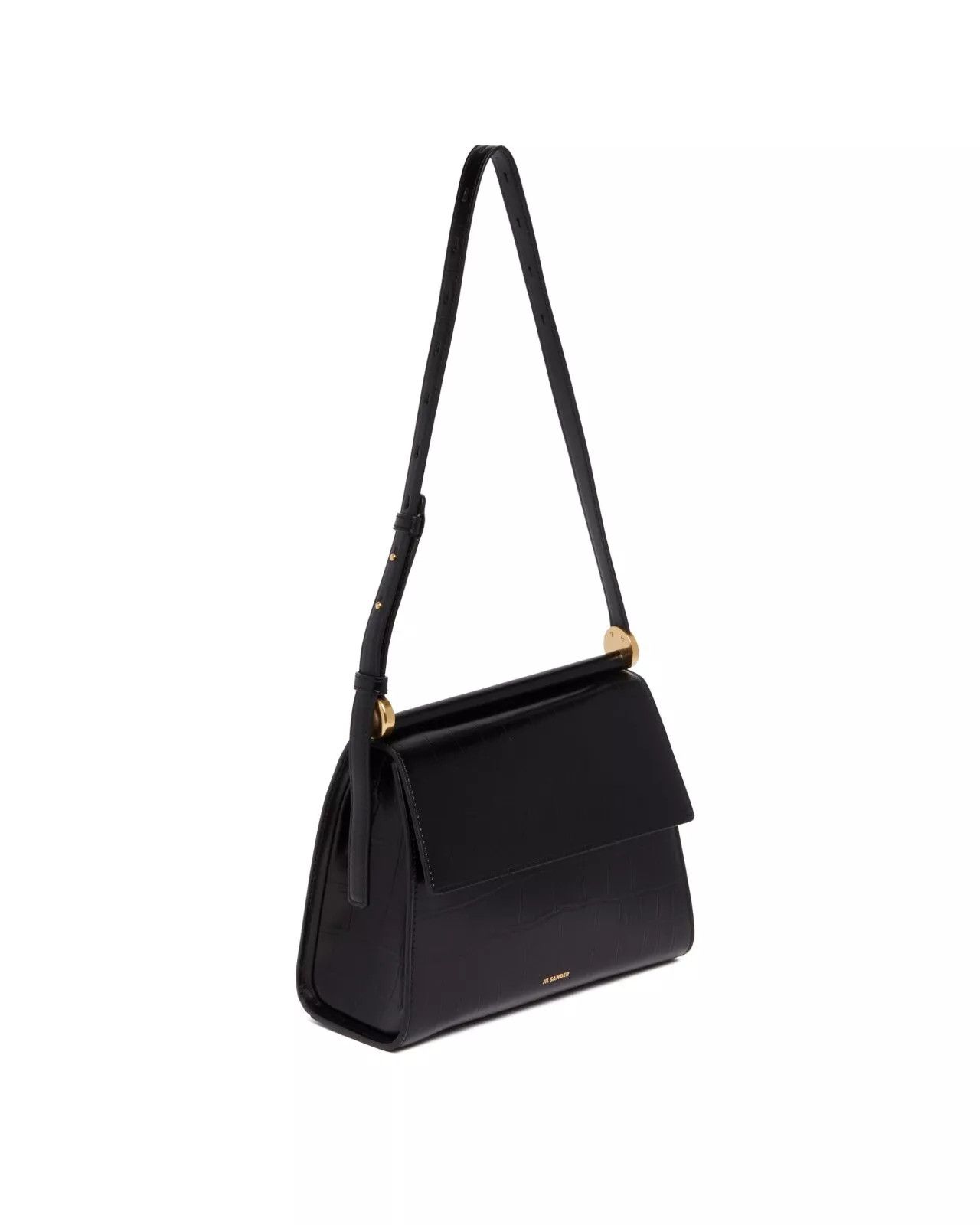 Jil Sander JIL SANDER Ghost Black Embossed Shoulder Bag New Size ONE SIZE - 3 Thumbnail