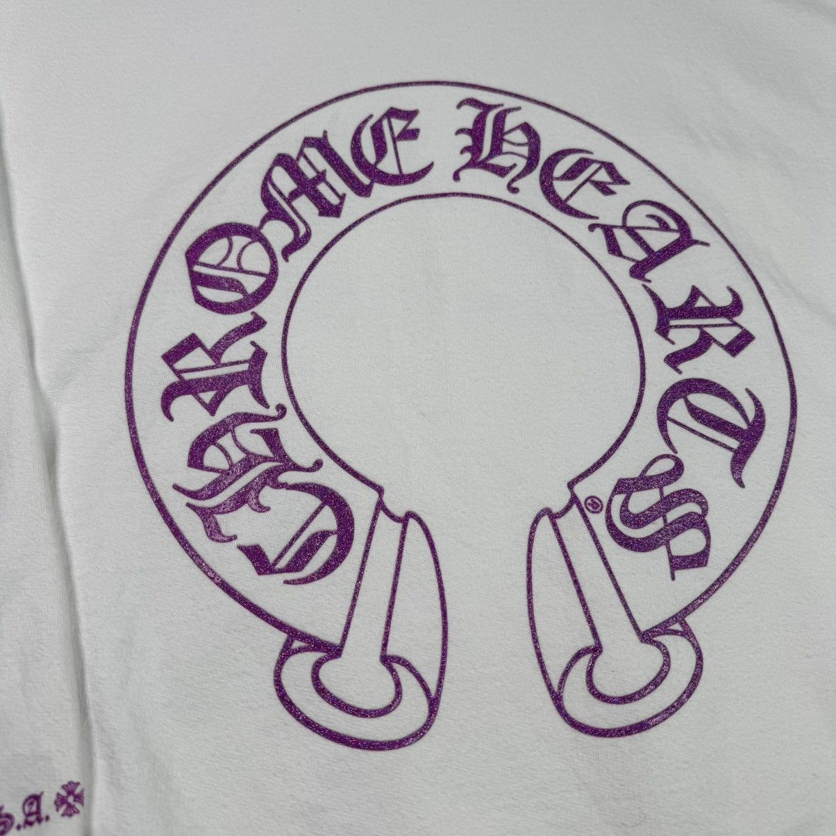 Chrome Hearts Purple glitter online exclusive horseshoe pullover hoodie Size US XXL / EU 58 / 5 - 7 Thumbnail