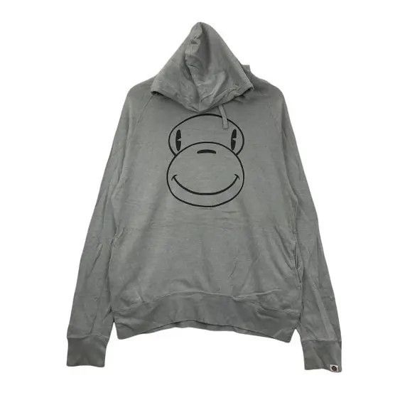 Bape Vtg 90’ BAPE A BATHING APE Baby Milo Smiley Face Hoodie Size M / US 6-8 / IT 42-44 - 1 Thumbnail