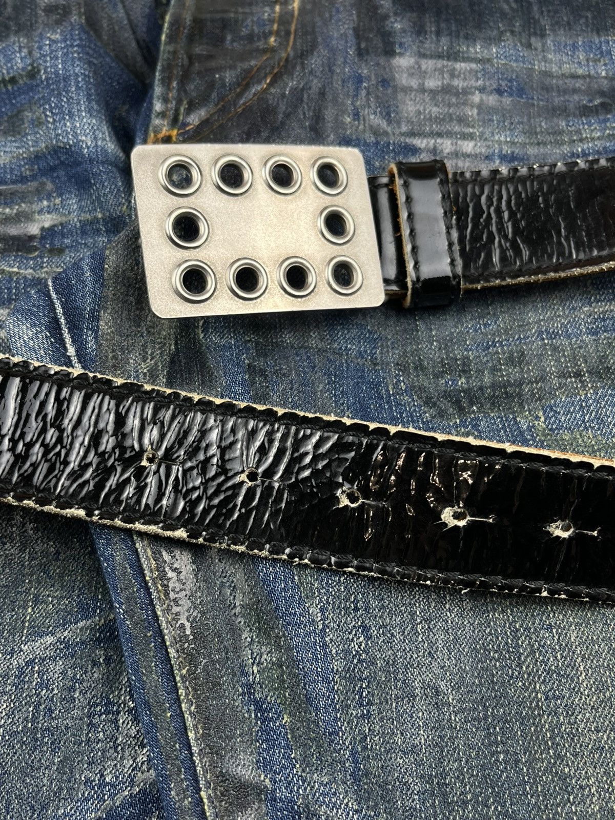 Comme des Garcons Comme des Garcons Homme Plus Silver Plate Buckle Belt Size ONE SIZE - 6 Thumbnail