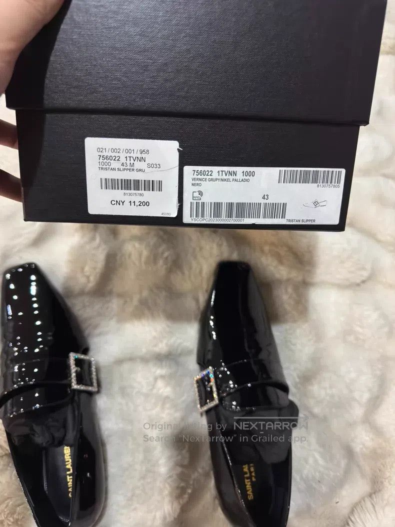 Saint Laurent Paris Saint Laurent Paris Crystal Buckle Loafers Shoes Size US 10 / EU 43 - 8 Thumbnail
