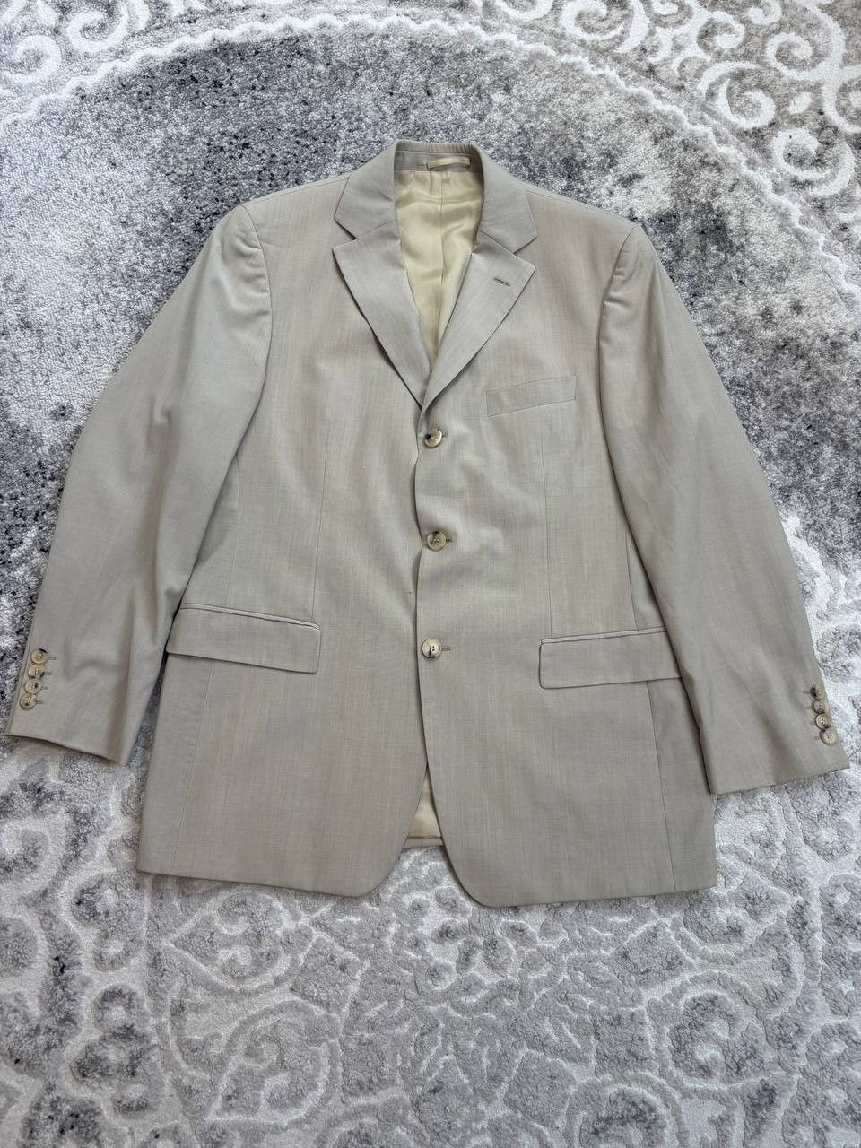 Hugo Boss Hugo Boss Rossellini Virgin Wool Blazer Beige Size 50 Size 40S - 2 Thumbnail