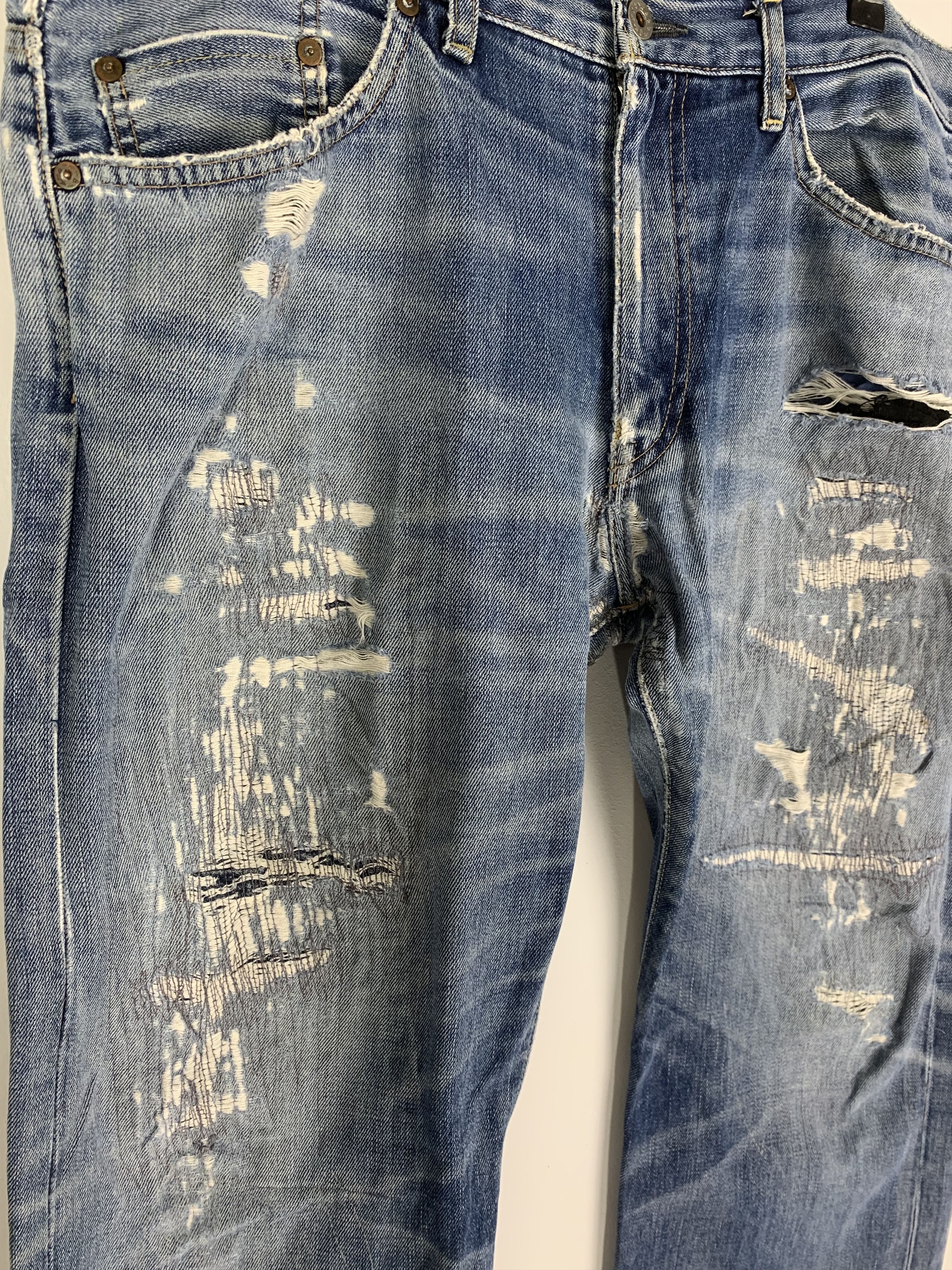 Bape OG A Bathing Ape Distressed Bape Jeans Bapesta Denim Size US 38 / EU 54 - 8 Thumbnail