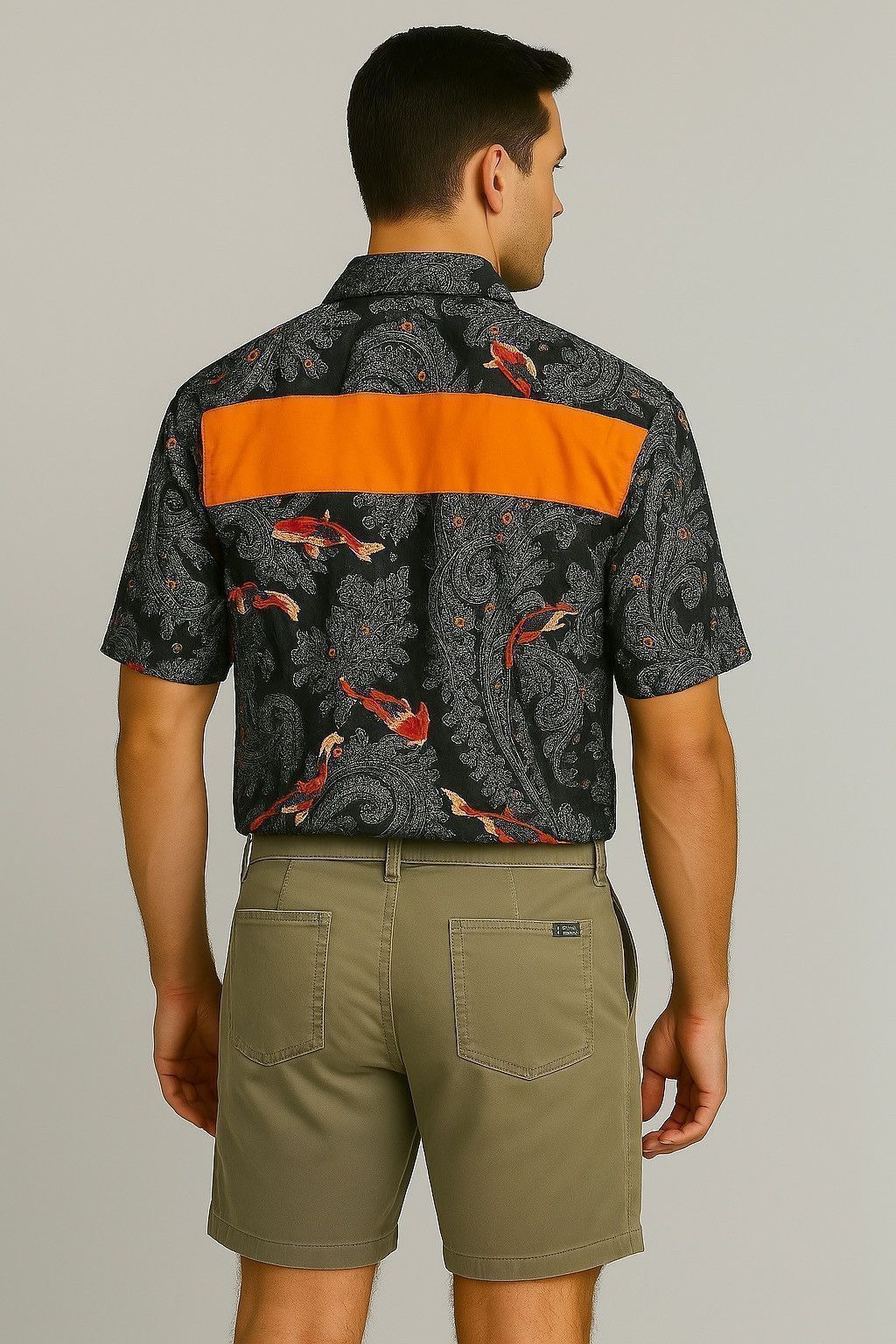 Givenchy Givenchy SS15 Koi Paisley Shirt w/ Orange Panel (Tisci) Size US M / EU 48-50 / 2 - 2 Thumbnail
