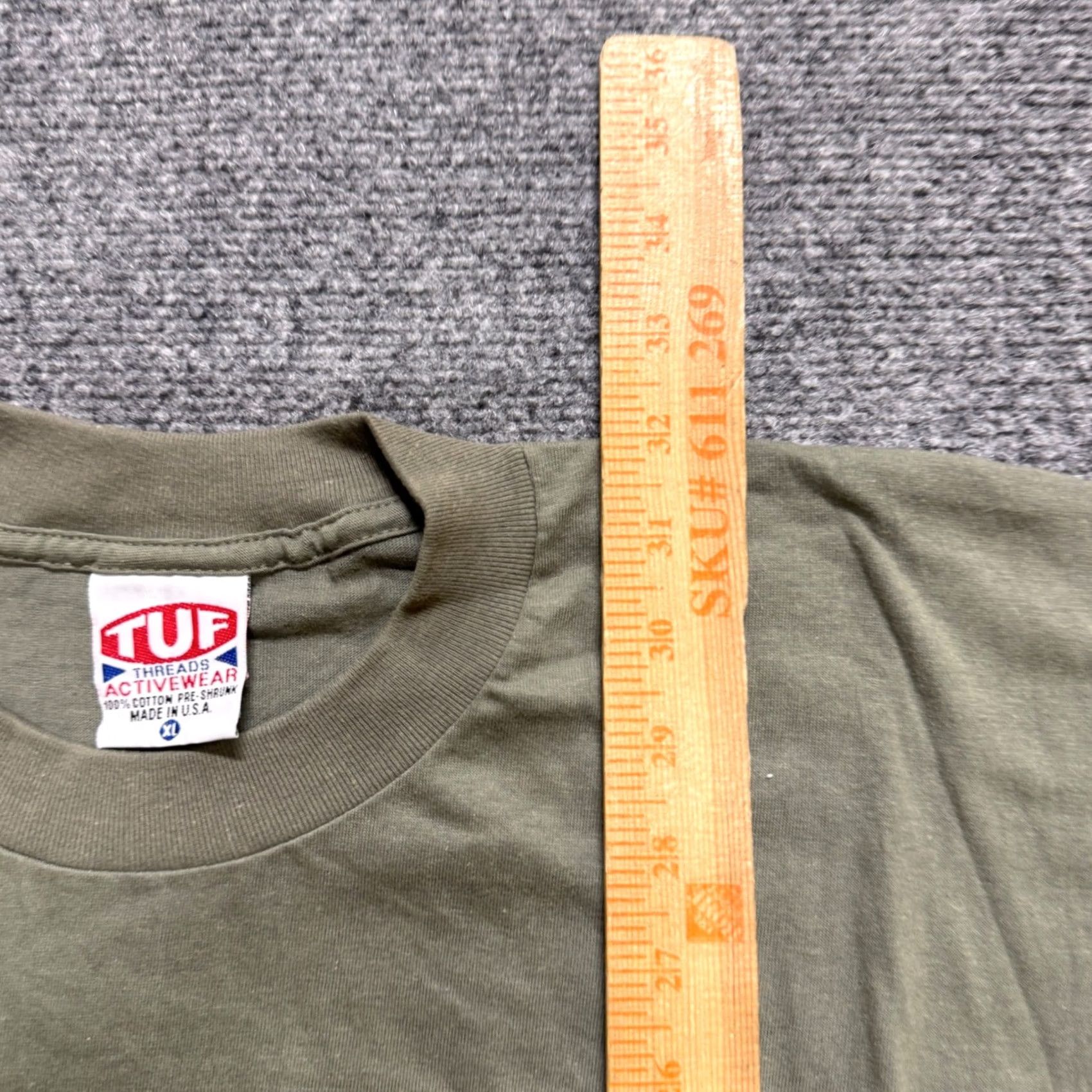 Vintage VINTAGE TUF Hollywood California T-shirt XL Men's Green 90s Made In USA Single Shirt Size US XL / EU 56 / 4 - 4 Thumbnail