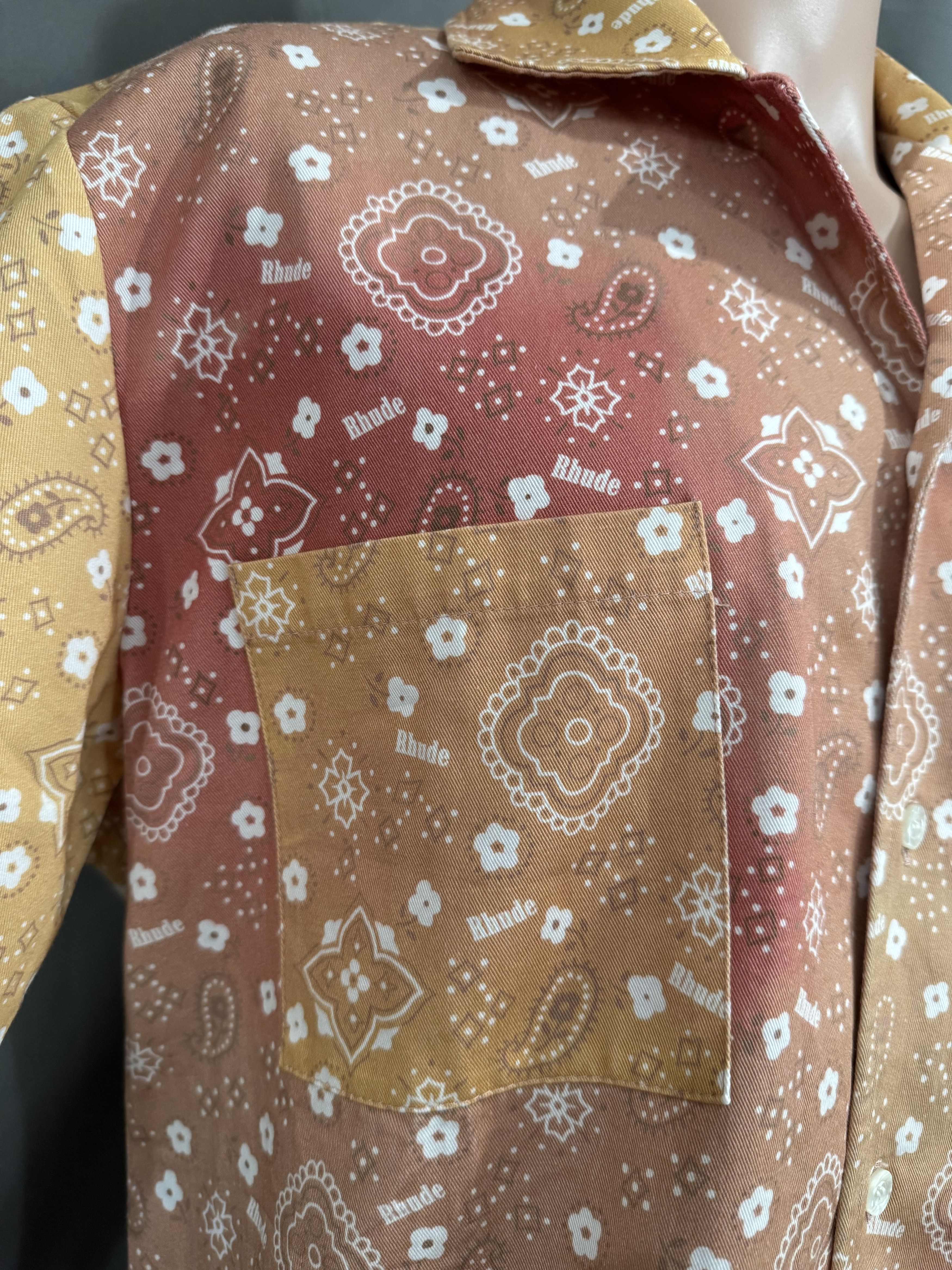 Rhude Rhude Bandana Paisley Button Up Shirt Size Small Size US S / EU 44-46 / 1 - 7 Thumbnail
