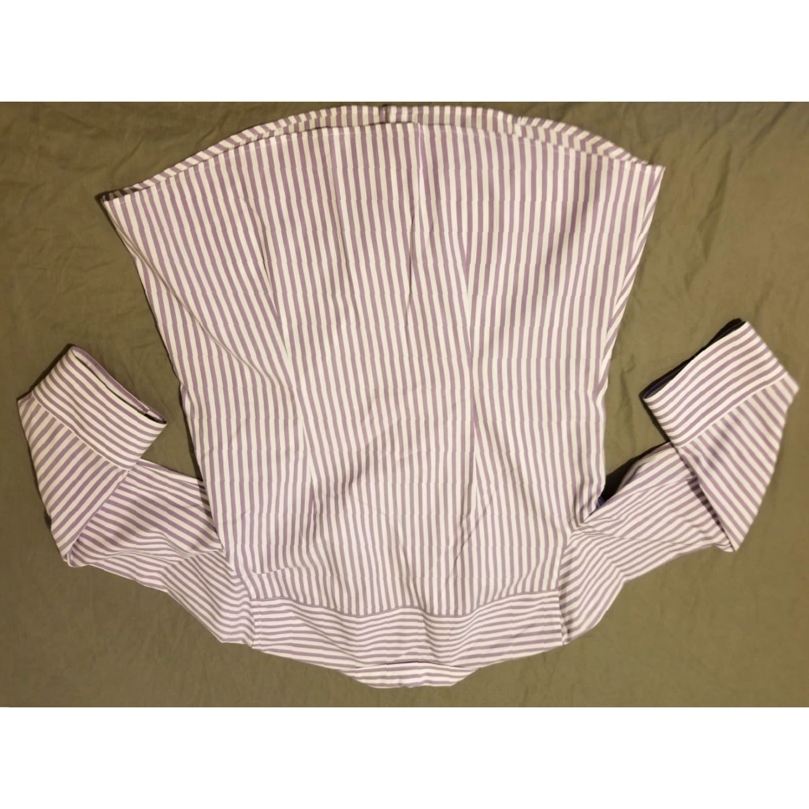 Talbots Womens Talbots Blouse Shirt 10P Petite Purple Cotton Button Size L / US 10 / IT 46 - 5 Thumbnail