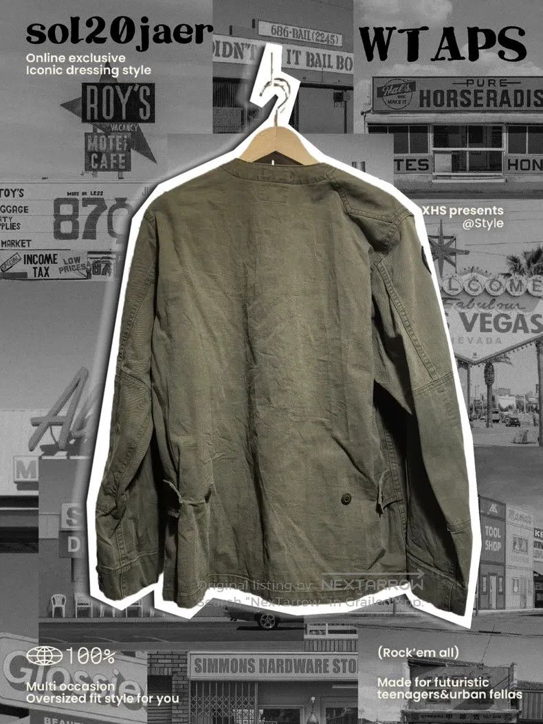 Wtaps Wtaps Washable single pocket collarless jacket Size US M / EU 48-50 / 2 - 2 Thumbnail