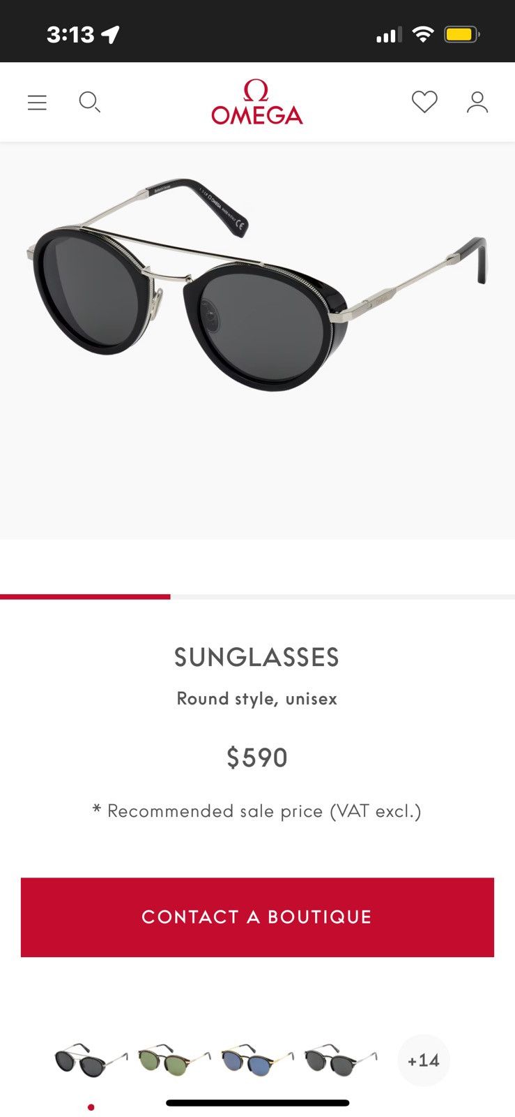 Omega Omega Sunglasses, Round Style, Unisex Ref #: OM0021‑H5201A Size ONE SIZE - 5 Thumbnail