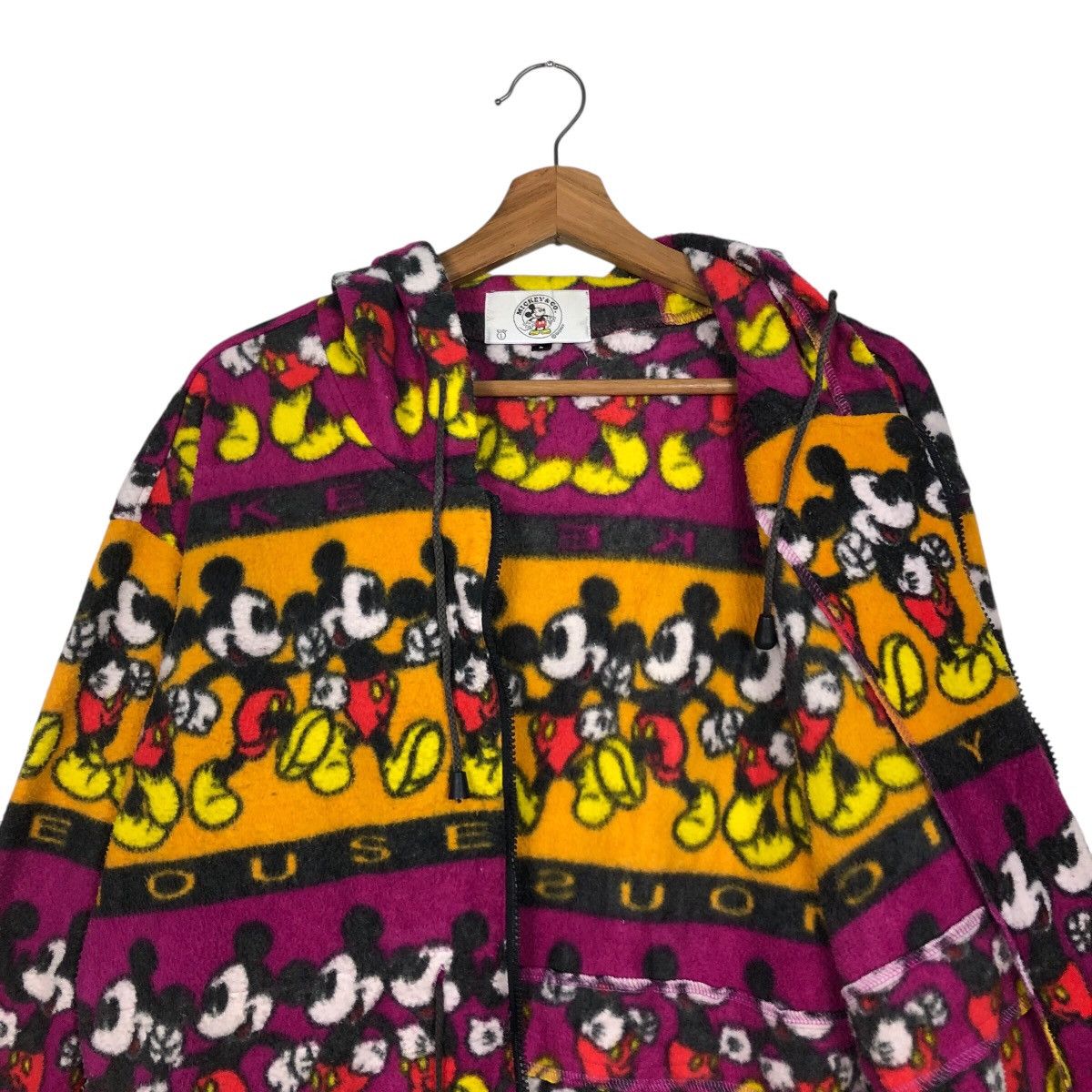 Japanese Brand 📌Vintage Mickey Mouse Zipper Fleece Jackey Navajo Design Size US S / EU 44-46 / 1 - 14 Thumbnail
